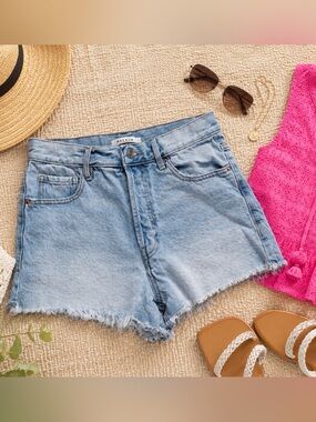 PacSun Light Blue High-Rise Denim Jean Shorts